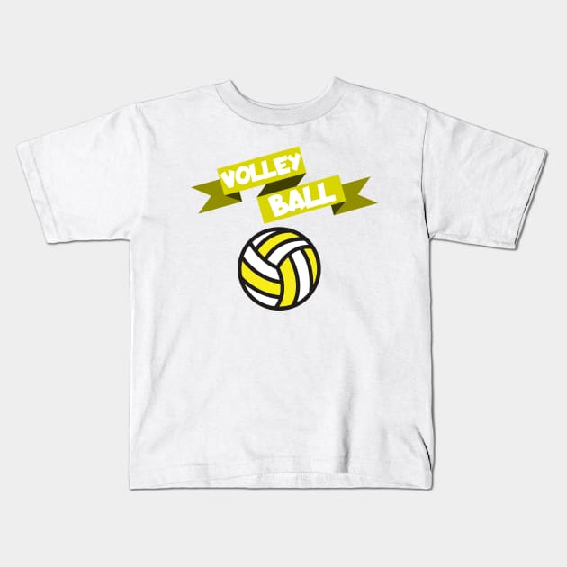 Volleyball Kids T-Shirt by maxcode